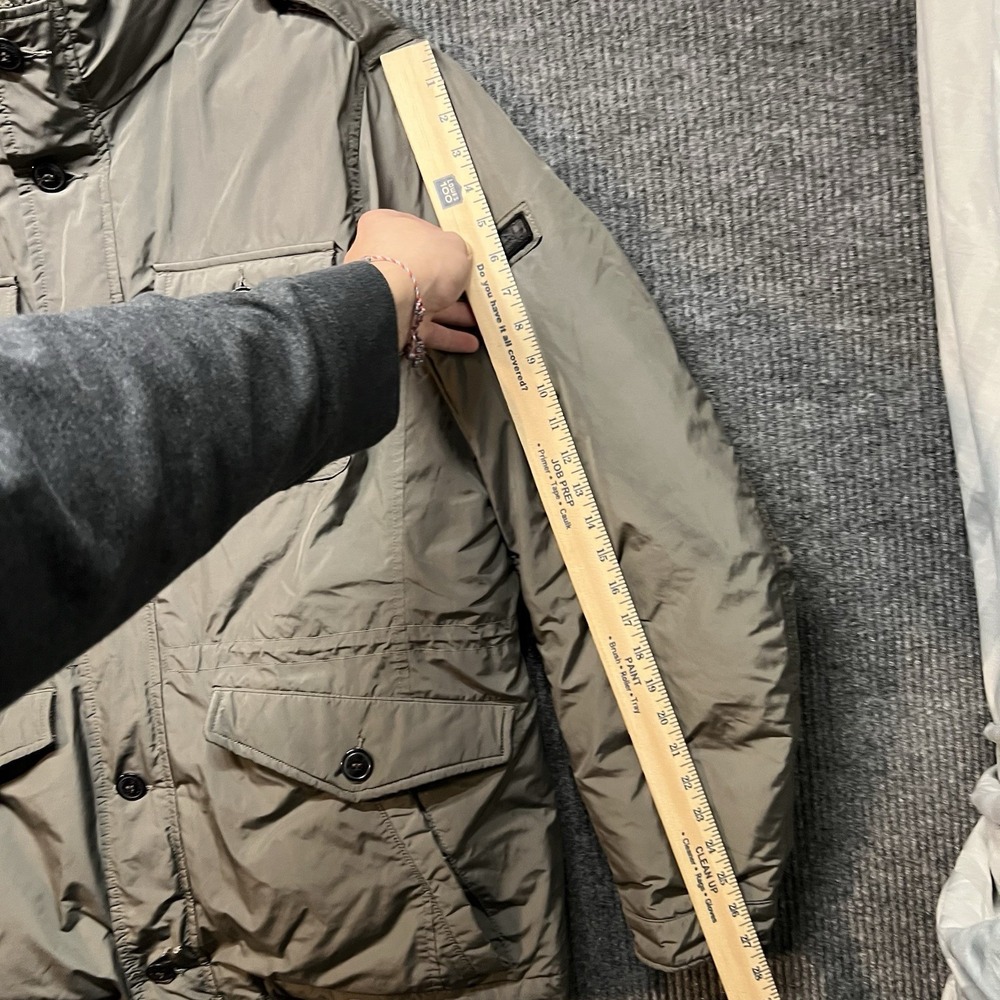 Woolrich Down Filled Field Jacket Mens XL Gray Sherpa Collar Buttons Zip Warm - Picture 6 of 10